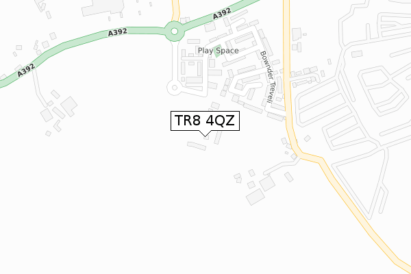 TR8 4QZ map - large scale - OS Open Zoomstack (Ordnance Survey) TR8 4QZ map - large scale - OS Open Zoomstack (Ordnance Survey)