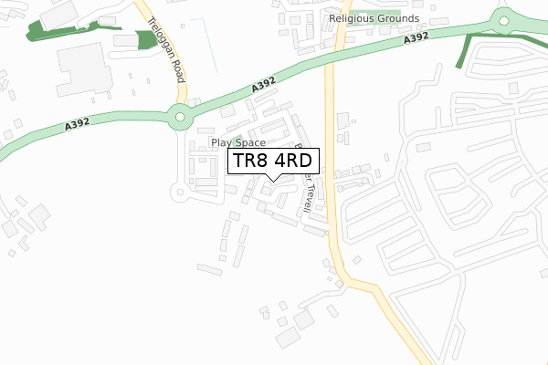 TR8 4RD map - large scale - OS Open Zoomstack (Ordnance Survey)