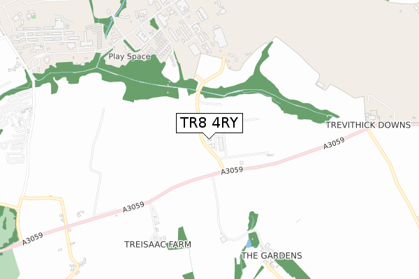TR8 4RY map - small scale - OS Open Zoomstack (Ordnance Survey) TR8 4RY map - small scale - OS Open Zoomstack (Ordnance Survey)