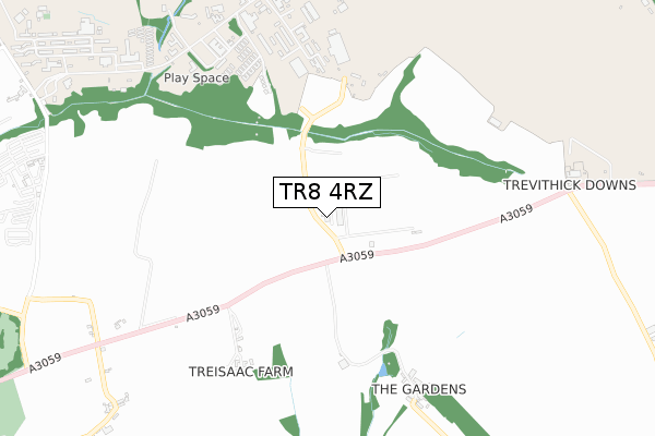 TR8 4RZ map - small scale - OS Open Zoomstack (Ordnance Survey)