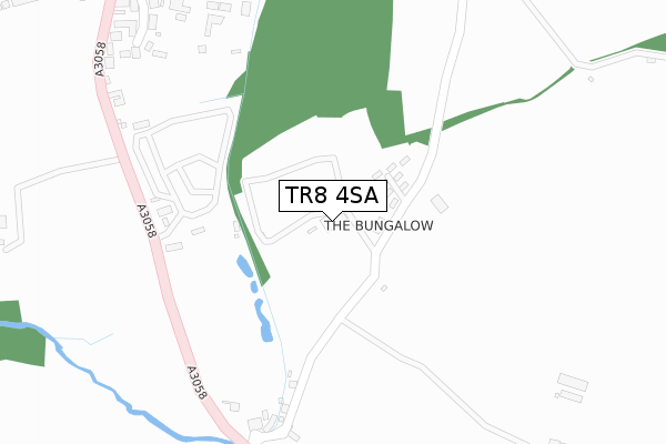 TR8 4SA map - large scale - OS Open Zoomstack (Ordnance Survey)