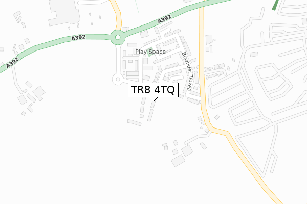 TR8 4TQ map - large scale - OS Open Zoomstack (Ordnance Survey)