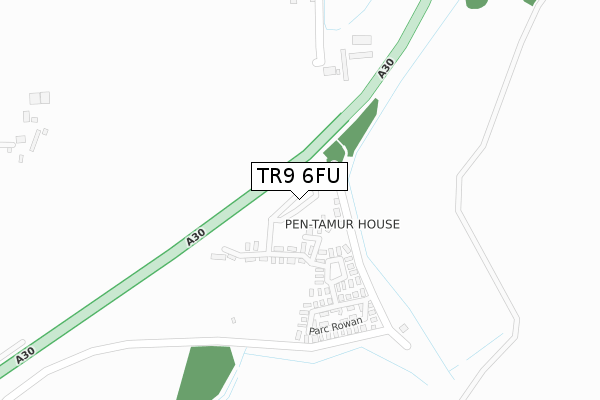 TR9 6FU map - large scale - OS Open Zoomstack (Ordnance Survey)