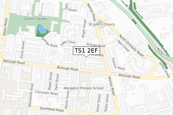 TS1 2EF map - large scale - OS Open Zoomstack (Ordnance Survey) TS1 2EF map - large scale - OS Open Zoomstack (Ordnance Survey)
