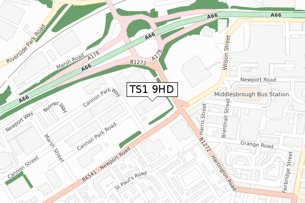 TS1 9HD map - large scale - OS Open Zoomstack (Ordnance Survey) TS1 9HD map - large scale - OS Open Zoomstack (Ordnance Survey)