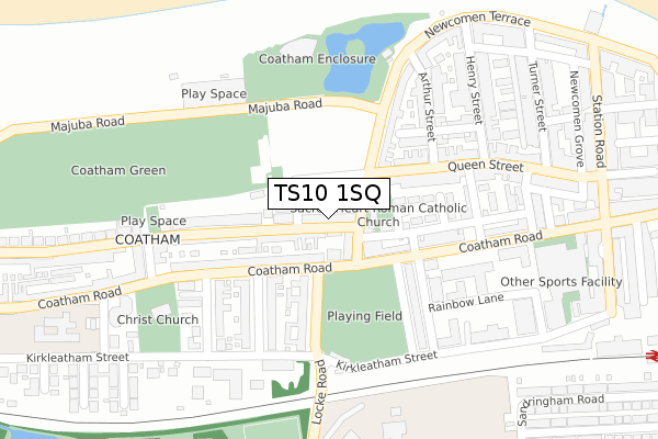 TS10 1SQ map - large scale - OS Open Zoomstack (Ordnance Survey)