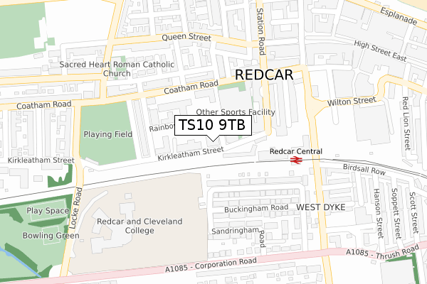 TS10 9TB map - large scale - OS Open Zoomstack (Ordnance Survey) TS10 9TB map - large scale - OS Open Zoomstack (Ordnance Survey)