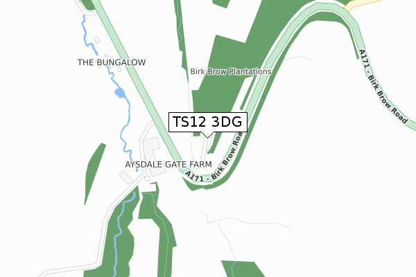 TS12 3DG map - large scale - OS Open Zoomstack (Ordnance Survey)