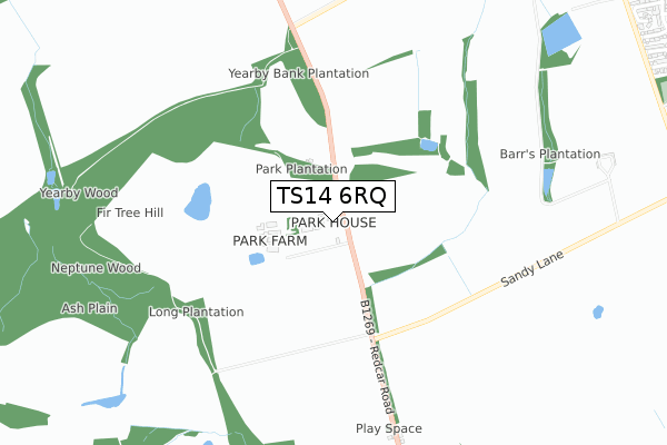TS14 6RQ map - small scale - OS Open Zoomstack (Ordnance Survey) TS14 6RQ map - small scale - OS Open Zoomstack (Ordnance Survey)