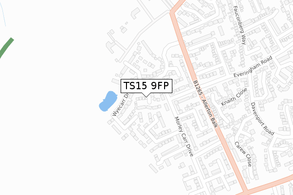 TS15 9FP map - large scale - OS Open Zoomstack (Ordnance Survey)