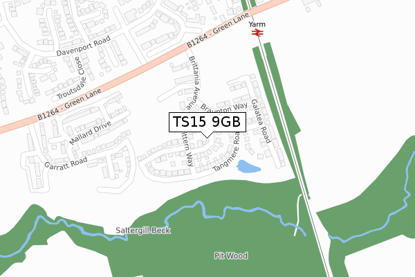 TS15 9GB map - large scale - OS Open Zoomstack (Ordnance Survey)