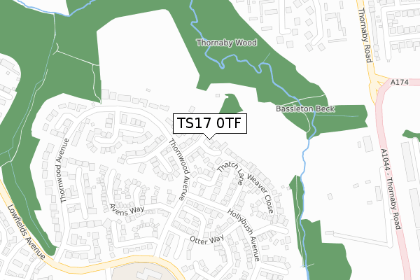 TS17 0TF map - large scale - OS Open Zoomstack (Ordnance Survey) TS17 0TF map - large scale - OS Open Zoomstack (Ordnance Survey)