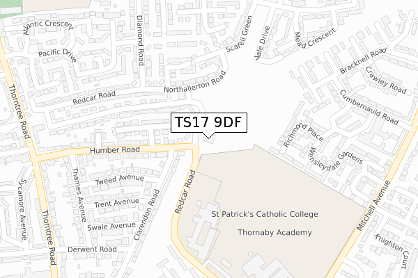 TS17 9DF map - large scale - OS Open Zoomstack (Ordnance Survey) TS17 9DF map - large scale - OS Open Zoomstack (Ordnance Survey)