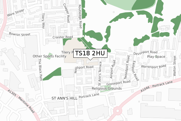 TS18 2HU maps, stats, and open data