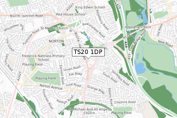TS20 1DP map - small scale - OS Open Zoomstack (Ordnance Survey) TS20 1DP map - small scale - OS Open Zoomstack (Ordnance Survey)