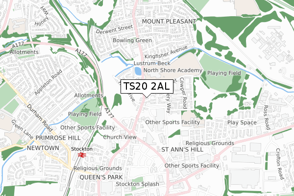 TS20 2AL map - small scale - OS Open Zoomstack (Ordnance Survey) TS20 2AL map - small scale - OS Open Zoomstack (Ordnance Survey)