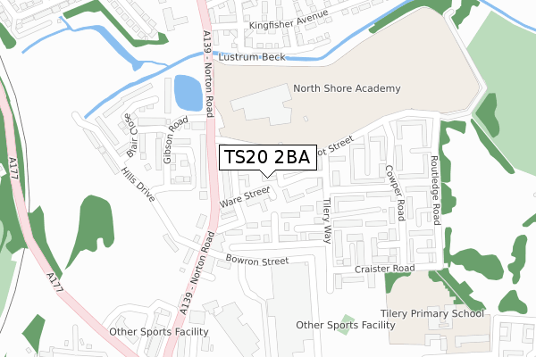 TS20 2BA map - large scale - OS Open Zoomstack (Ordnance Survey) TS20 2BA map - large scale - OS Open Zoomstack (Ordnance Survey)