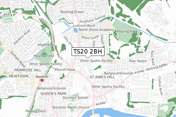 TS20 2BH map - small scale - OS Open Zoomstack (Ordnance Survey) TS20 2BH map - small scale - OS Open Zoomstack (Ordnance Survey)