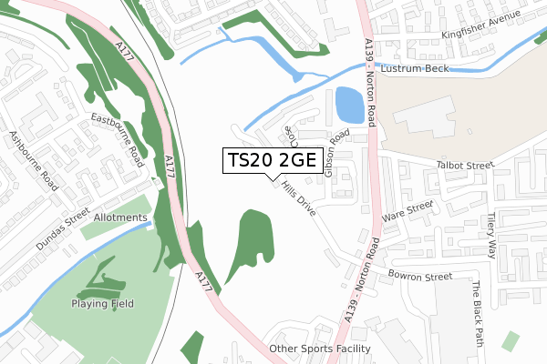 TS20 2GE map - large scale - OS Open Zoomstack (Ordnance Survey) TS20 2GE map - large scale - OS Open Zoomstack (Ordnance Survey)