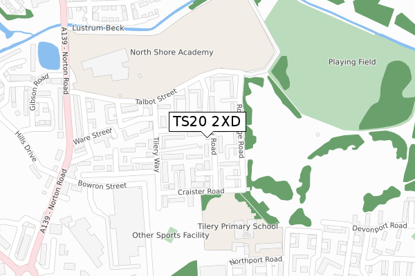 TS20 2XD map - large scale - OS Open Zoomstack (Ordnance Survey) TS20 2XD map - large scale - OS Open Zoomstack (Ordnance Survey)