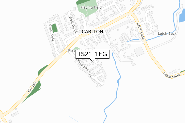 TS21 1FG map - large scale - OS Open Zoomstack (Ordnance Survey) TS21 1FG map - large scale - OS Open Zoomstack (Ordnance Survey)