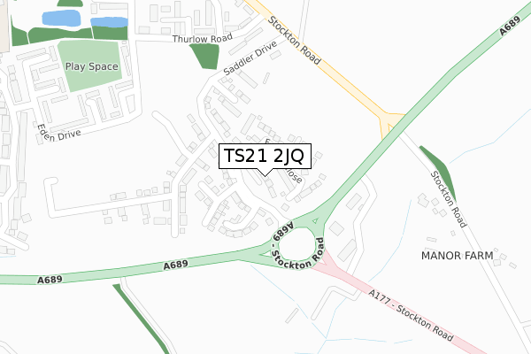 TS21 2JQ map - large scale - OS Open Zoomstack (Ordnance Survey) TS21 2JQ map - large scale - OS Open Zoomstack (Ordnance Survey)
