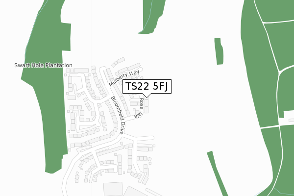 TS22 5FJ map - large scale - OS Open Zoomstack (Ordnance Survey)