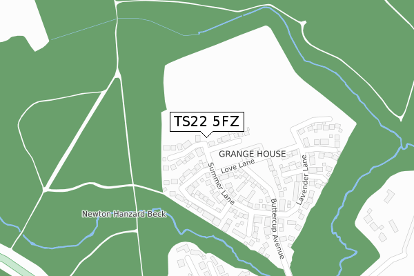 TS22 5FZ map - large scale - OS Open Zoomstack (Ordnance Survey)