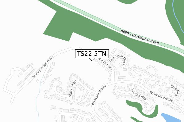 TS22 5TN map - large scale - OS Open Zoomstack (Ordnance Survey) TS22 5TN map - large scale - OS Open Zoomstack (Ordnance Survey)