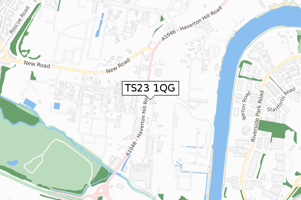 TS23 1QG map - small scale - OS Open Zoomstack (Ordnance Survey) TS23 1QG map - small scale - OS Open Zoomstack (Ordnance Survey)