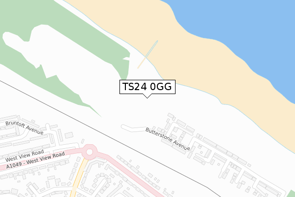 TS24 0GG map - large scale - OS Open Zoomstack (Ordnance Survey)