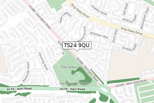 TS24 9QU map - large scale - OS Open Zoomstack (Ordnance Survey) TS24 9QU map - large scale - OS Open Zoomstack (Ordnance Survey)