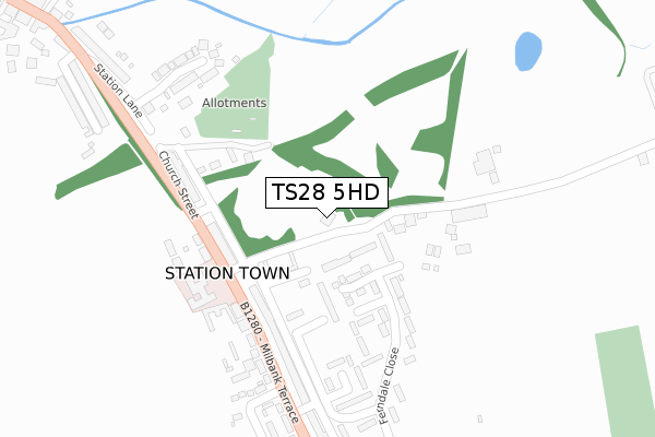 TS28 5HD map - large scale - OS Open Zoomstack (Ordnance Survey) TS28 5HD map - large scale - OS Open Zoomstack (Ordnance Survey)