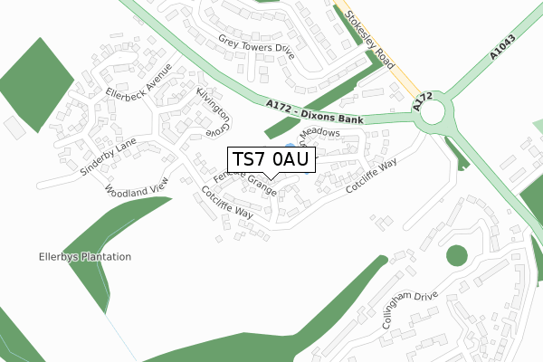 TS7 0AU map - large scale - OS Open Zoomstack (Ordnance Survey) TS7 0AU map - large scale - OS Open Zoomstack (Ordnance Survey)