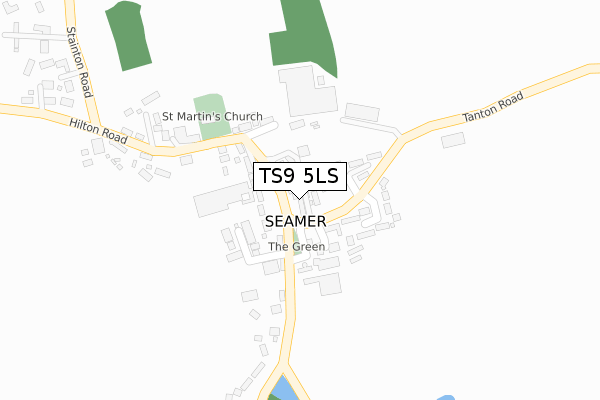 TS9 5LS map - large scale - OS Open Zoomstack (Ordnance Survey)