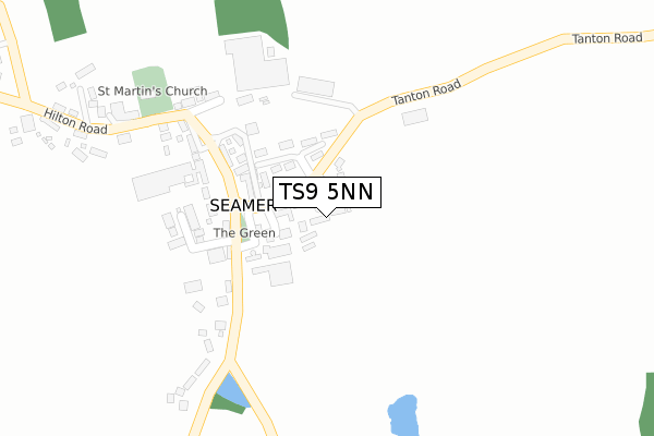 TS9 5NN map - large scale - OS Open Zoomstack (Ordnance Survey)