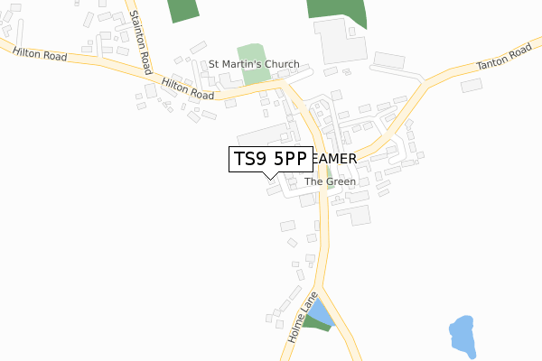 TS9 5PP map - large scale - OS Open Zoomstack (Ordnance Survey)