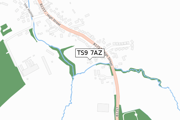 TS9 7AZ map - large scale - OS Open Zoomstack (Ordnance Survey)