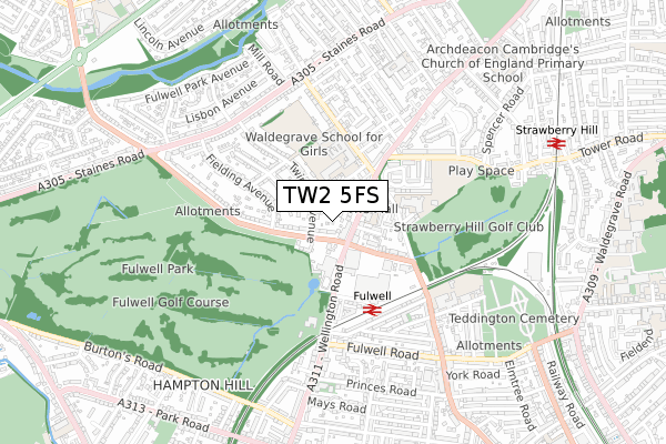 TW2 5FS map - small scale - OS Open Zoomstack (Ordnance Survey) TW2 5FS map - small scale - OS Open Zoomstack (Ordnance Survey)