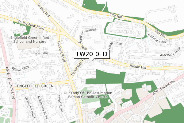 TW20 0LD map - large scale - OS Open Zoomstack (Ordnance Survey) TW20 0LD map - large scale - OS Open Zoomstack (Ordnance Survey)