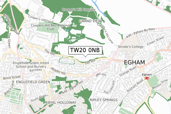 TW20 0NB map - small scale - OS Open Zoomstack (Ordnance Survey) TW20 0NB map - small scale - OS Open Zoomstack (Ordnance Survey)