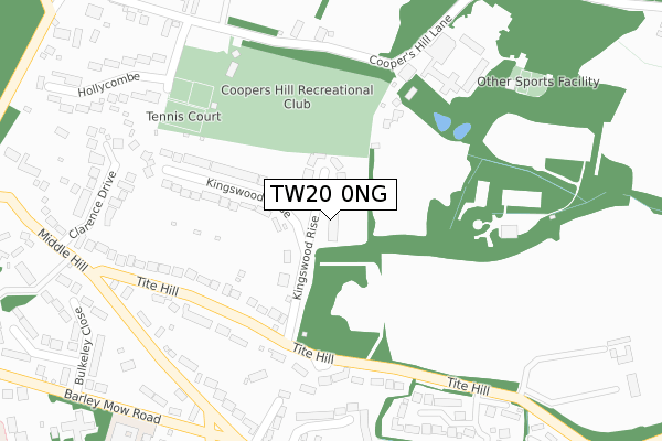 TW20 0NG map - large scale - OS Open Zoomstack (Ordnance Survey)