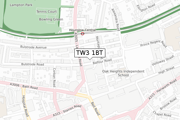 TW3 1BT map - large scale - OS Open Zoomstack (Ordnance Survey) TW3 1BT map - large scale - OS Open Zoomstack (Ordnance Survey)