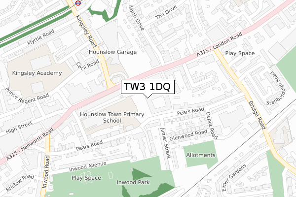 TW3 1DQ map - large scale - OS Open Zoomstack (Ordnance Survey) TW3 1DQ map - large scale - OS Open Zoomstack (Ordnance Survey)