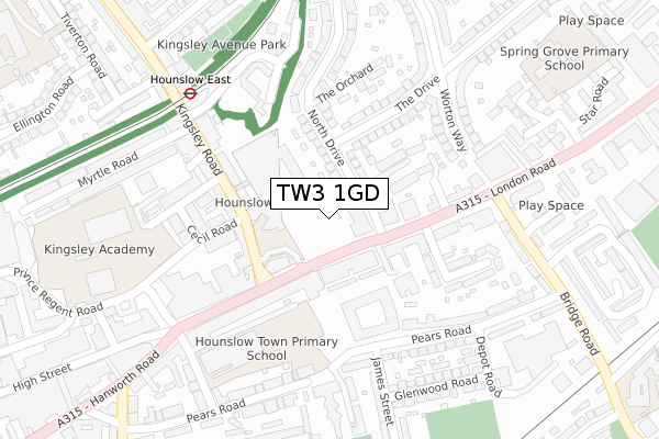 TW3 1GD map - large scale - OS Open Zoomstack (Ordnance Survey) TW3 1GD map - large scale - OS Open Zoomstack (Ordnance Survey)