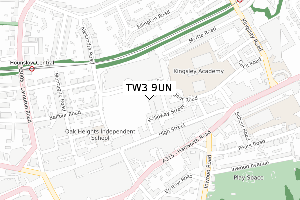 TW3 9UN map - large scale - OS Open Zoomstack (Ordnance Survey) TW3 9UN map - large scale - OS Open Zoomstack (Ordnance Survey)