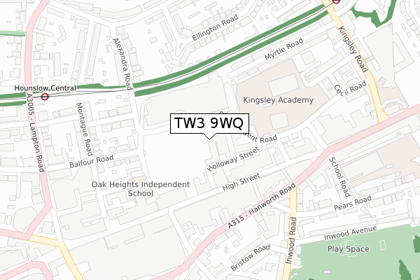 TW3 9WQ map - large scale - OS Open Zoomstack (Ordnance Survey) TW3 9WQ map - large scale - OS Open Zoomstack (Ordnance Survey)