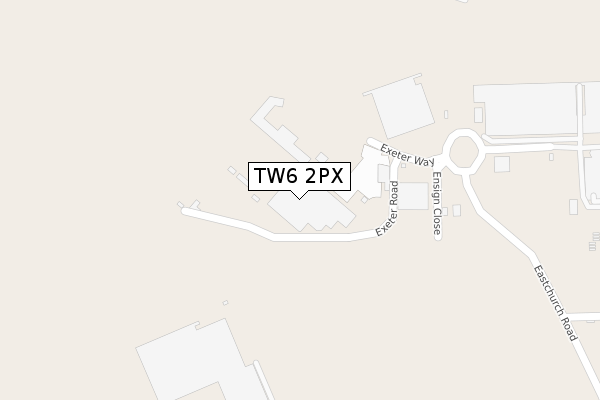 TW6 2PX map - large scale - OS Open Zoomstack (Ordnance Survey)