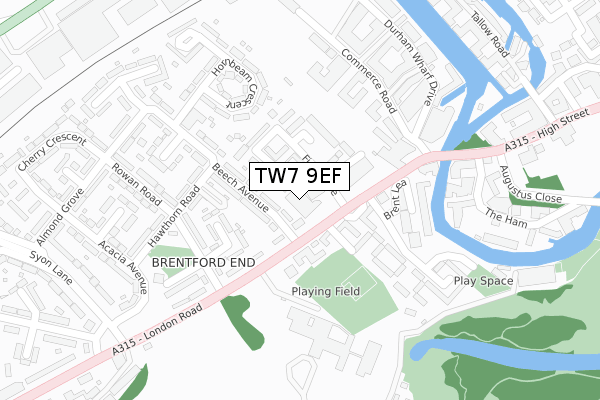 TW7 9EF map - large scale - OS Open Zoomstack (Ordnance Survey) TW7 9EF map - large scale - OS Open Zoomstack (Ordnance Survey)