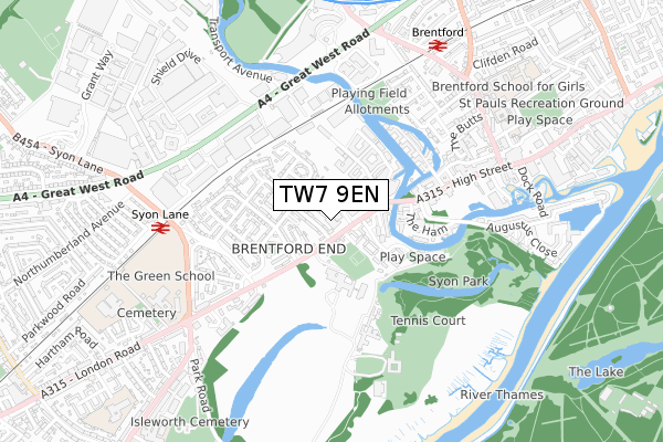 TW7 9EN map - small scale - OS Open Zoomstack (Ordnance Survey) TW7 9EN map - small scale - OS Open Zoomstack (Ordnance Survey)
